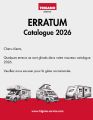 Erratum - catalogue général 2026
