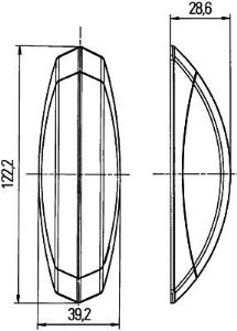 1 FEU D'ENCOMBREMENT LATERAL DROIT SOCLE BLANC HELLA