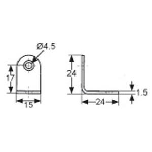 EQUERRE METAL 24x24x1.5MM