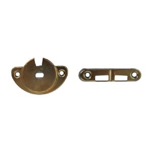 BLISTER DE 2 FERRURES D'ARMOIRE DEMI-LUNE EN ACIER