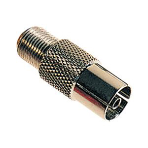 2 ADAPTATEURS FICHE F - COAXIAL FEMELLE 9,5mm