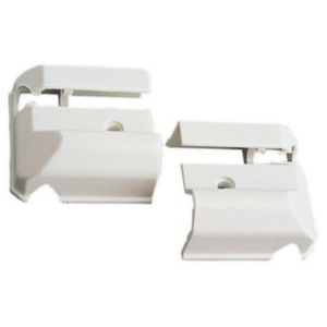 1 PAIRE D'EMBOUTS DE PROFIL CHARNIERE BLANC
