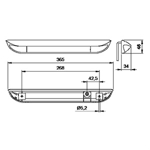 1 ECLAIREUR D'AUVENT 12 LED WW 250