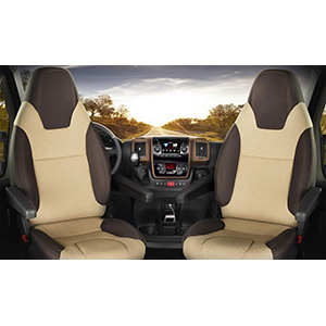 2 HOUSSES DE SIEGE AVEC ACCOUDOIR FORD - BEIGE/GRIS