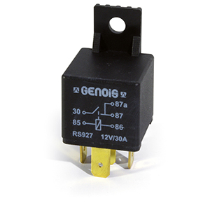 1 RELAIS 5 B. 12V30A DIODE+FIX