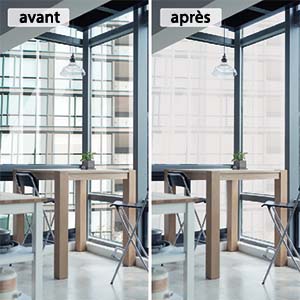 1 FILM VITRAGE PERMANENT MOTIF DEPOLI GIVRE 100X90