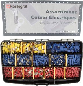 1 ASSORTIMENT DE COSSES A SERTIR PRE ISOLEE DE 0,3?6MM²