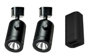 1 KIT DE DÉMARRAGE 2X LANCIANO SPOTLIGHT DROITS NOIR + USB