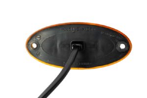 1 FEU DE GABARI LED OVAL ORANGE 12/24V FLAPOINTII EMBAS NOIR