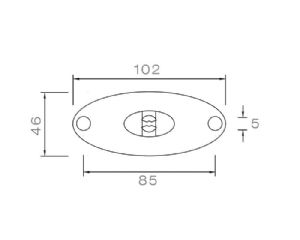 1 FEU DE GABARI LED OVAL ORANGE 12/24V FLAPOINTII EMBAS NOIR