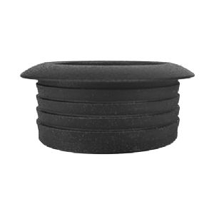 1 MINI ROSACE PUSH-LOCK NOIRE MAT POUR BOIS DE 16 MM