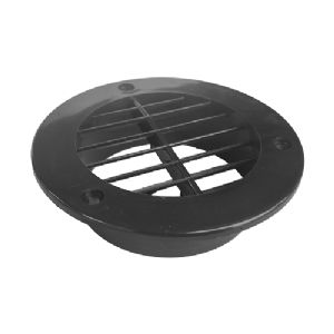 1 GRILLE DIA.110MM PLASTIQUE NOIR SANS MOUSTIQUAIRE