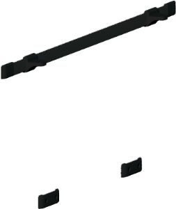 *1 COULISSE DE TABLE ALU LAQUE NOIR LG 950MM AVEC ACCESSOIRES*