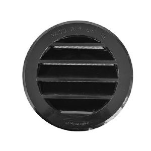 1 GRILLE DIA 77MM PLASTIQUE NOIR AVEC MOUSTIQUAIRE