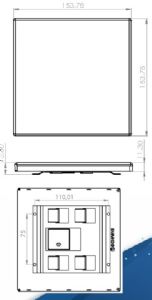 1 APPLIQUE PLAFONNIER LED SANS BORDURE