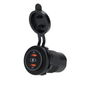 1 CHARGEUR POWER LINE 2X USB-C PD 36W