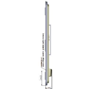 1 PORTE CELLLULE HARTALIGHT 1925 X 570 RAL9016 SERRURE NOIRE