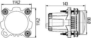 1 FEU LED CROISEMENT/POSITION/DIURNE