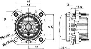 1 PROJECTEUR LONGUE PORTEE L4060 LED AVEC CLIGNOTANT