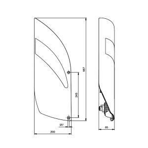 1 CACHE VIS CHROME FEU ARRIERE D/G L 3600