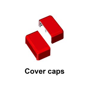 1 PAIRE DE CAPUCHONS L 250 ROUGE