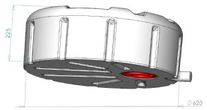 1 RÉSERVOIR D'EAU PROPRE 53 L - ROUE DE SECOURS R16