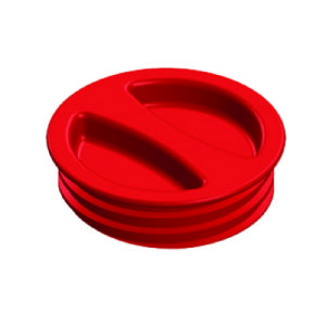 1 BOUCHON ROUGE Ø 120 MM - FILETAGE MALE