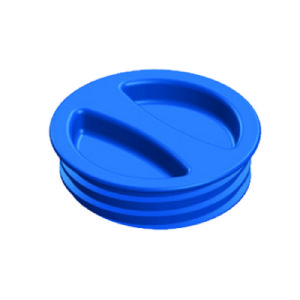 1 BOUCHON BLEU Ø 120 MM - FILETAGE MALE