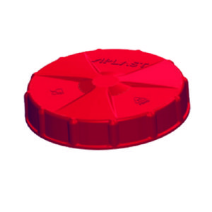 1 BOUCHON ROUGE Ø 140 MM - FILETAGE FEMELLE