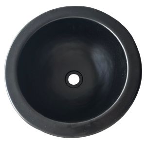 1 LAVABO MINI ROND Ø 290 MM, NOIR SATINÉ
