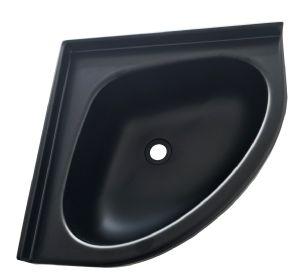 1 LAVABO D'ANGLE MINI OVALE NOIR SATINÉ