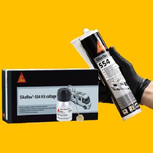 1 KIT COLLAGE SIKAFLEX 554 BLANC POUR PANNEAU SOLAIRE