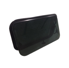 1 FENETRE ACRYLIQUE 1000X500 CADRE ALUMINIUM NOIR RAL9005