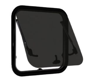 1 FENETRE ACRYLIQUE 560X465 INCURVEE R5000 ALU FLUSH NOIR