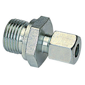1 RACCORD GAZ ACIER MALE ½" - BICONE FEMELLE Ø8