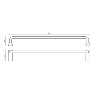 1 PORTE-SERVIETTE CHROME L353XH47XP40