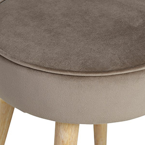 1 POUF AVEC ASSISE TISSU COLORIS TAUPE L35 X P35 X H43