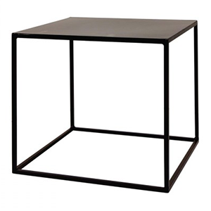 1 BOUT DE CANAPE EN METAL COLORIS NOIR L40 X P40 X H35