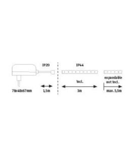 1 KIT BANDE LED 3M LUMIERE DU JOUR IP44