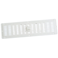 GRILLE PLASTIQUE BLANC 250x70 AVEC MOUSTIQUAIRE + OBTURATEUR