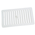 GRILLE PLASTIQUE 385x225 INTERIEURE AVEC OBTURATEUR BLANC