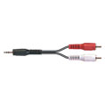 CABLE 2x RCA MALE - JACK MALE 3,5mm LG.1,2M