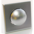 BOUTON + ROSACE 16mm ABS CHROME BRILLANT