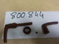 1 POIGNEE COMPLETE POUR CARRE 7mm + ROSACE MARRON