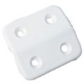 10 CHARNIERES PLATES 44x41 PLASTIQUE BLANC