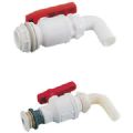 1 VANNE DE VIDANGE PLASTIQUE ¼ TOUR SORTIE Ø30