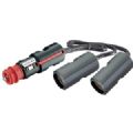1 MULTI-PRISE ALLUME-CIGARE 12V MALE 12+21 / FEM.2x21