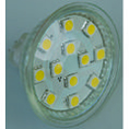 AMPOULE DICROIQUE A LEDS SMD5050 x12 MR16 100LM CHAUD 2,4W