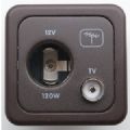1 PRISE ALLUME-CIGARE Ã˜21 + TV PRESTO MARRON