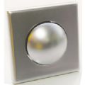 BOUTON + ROSACE 16mm ABS CHROME BRILLANT